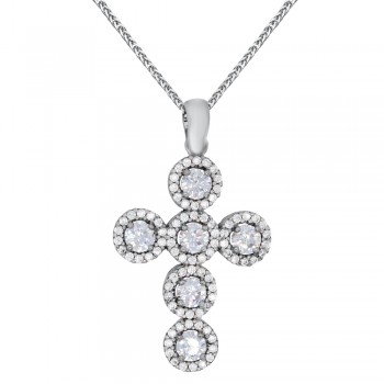 Λευκόχρυσος γυναικείος βαπτιστικός σταυρός Κ14 με αλυσίδα