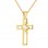 Χρυσός γυναικείος βαπτιστικός σταυρός Κ14 με αλυσίδα
