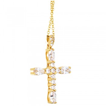 Χρυσός γυναικείος βαπτιστικός σταυρός Κ14 με αλυσίδα