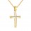 Χρυσός γυναικείος βαπτιστικός σταυρός Κ14 με αλυσίδα