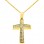 Χρυσός σταυρός Κ14 με αλυσίδα