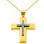 Χρυσός βαπτιστικός σταυρός Κ14 με αλυσίδα