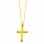 Χρυσός σταυρός Κ14 με αλυσίδα
