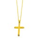 Χρυσός σταυρός Κ14 με αλυσίδα
