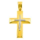 Χρυσός βαπτιστικός σταυρός Κ14 με ζιργκόν