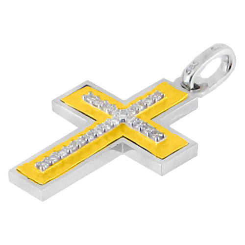 Χρυσός βαπτιστικός σταυρός Κ14 με αλυσίδα