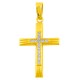 Χρυσός βαπτιστικός σταυρός Κ14 με ζιργκόν