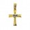Χρυσός σταυρός Κ14 με ζιργκόν
