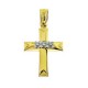 Χρυσός σταυρός Κ14 με ζιργκόν