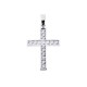 Λευκόχρυσος σταυρός Κ9 με ζιργκόν