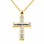Χρυσός μασίφ βαπτιστικός σταυρός Κ14 με αλυσίδα