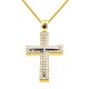 Χρυσός μασίφ βαπτιστικός σταυρός Κ14 με αλυσίδα