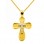 Χρυσός μασίφ βαπτιστικός σταυρός Κ14 με αλυσίδα