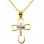 Χρυσός βαπτιστικός σταυρός Κ14 με αλυσίδα