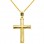Χρυσός βαπτιστικός σταυρός Κ14 με αλυσίδα