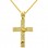 Χρυσός βαπτιστικός σταυρός Κ14 με αλυσίδα