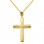 Χρυσός βαπτιστικός σταυρός Κ14 με αλυσίδα