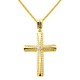 Χρυσός βαπτιστικός σταυρός Κ14 με αλυσίδα