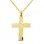 Χρυσός βαπτιστικός σταυρός Κ14 με αλυσίδα