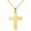 Χρυσός βαπτιστικός σταυρός Κ14 με αλυσίδα