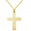 Χρυσός βαπτιστικός σταυρός Κ14 με αλυσίδα