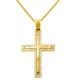 Χρυσός βαπτιστικός σταυρός Κ14 με αλυσίδα