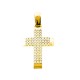 Χρυσός σταυρός Κ14 με ζιργκόν