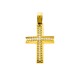 Χρυσός σταυρός Κ14 με ζιργκόν