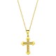 Χρυσός σταυρός Κ14 με αλυσίδα