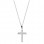 Λευκόχρυσος σταυρός Κ14 με αλυσίδα