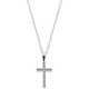 Λευκόχρυσος σταυρός Κ14 με αλυσίδα