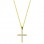 Χρυσός σταυρός Κ14 με αλυσίδα
