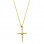 Χρυσός σταυρός Κ14 με αλυσίδα