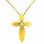 Χρυσός χειροποίητος σταυρός Κ14 με αλυσίδα