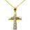 Λευκόχρυσος βαπτιστικός σταυρός Κ14 με αλυσίδα