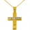 Χρυσός βαπτιστικός σταυρός Κ14 με αλυσίδα