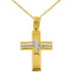 Χρυσός βαπτιστικός σταυρός Κ14 με αλυσίδα
