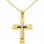 Χρυσός βαπτιστικός σταυρός Κ14 με αλυσίδα