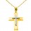 Χρυσός βαπτιστικός σταυρός Κ14 με αλυσίδα