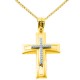 Χρυσός βαπτιστικός σταυρός Κ14 με αλυσίδα