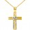 Χρυσός σταυρός Κ14 με αλυσίδα