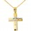 Χρυσός σταυρός Κ14 με αλυσίδα
