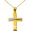 Χρυσός σταυρός Κ14 με αλυσίδα