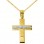 Χρυσός σταυρός Κ14 με αλυσίδα