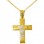 Χρυσός βαπτιστικός σταυρός  Κ14 με αλυσίδα