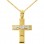 Χρυσός βαπτιστικός σταυρός Κ14 με αλυσίδα