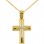 Χρυσός βαπτιστικός σταυρός Κ14 με αλυσίδα