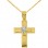 Χρυσός βαπτιστικός σταυρός Κ14 με αλυσίδα