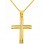 Χρυσός βαπτιστικός σταυρός Κ14 με αλυσίδα
