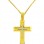 Χρυσός βαπτιστικός σταυρός Κ14 με αλυσίδα